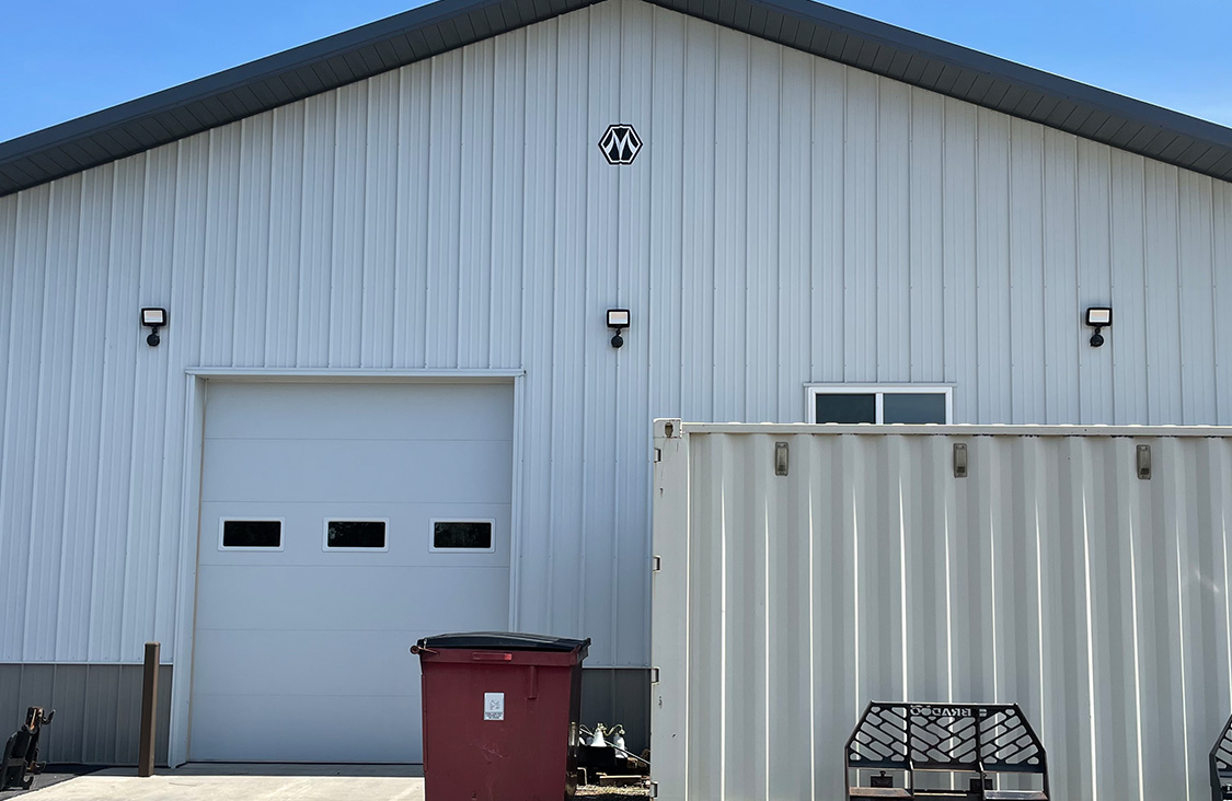 An Example Of Rahman Electrics Ability To Install Exterior Lighting On The Front Side Of A Building.